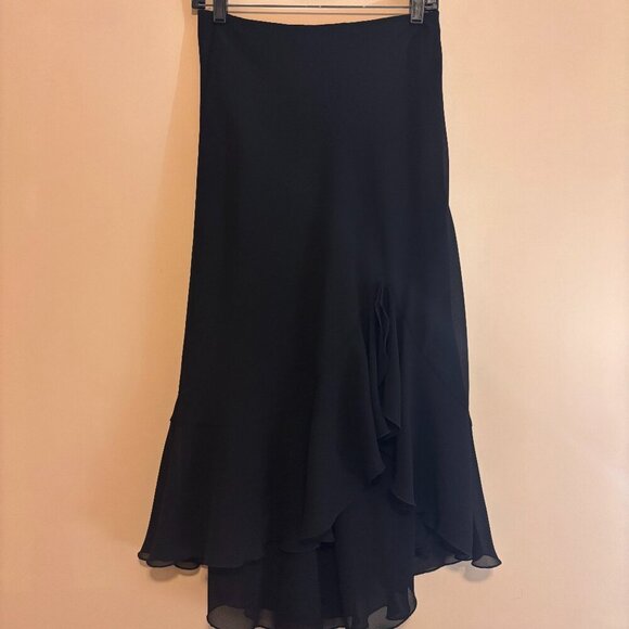 Joseph Ribkoff Dresses & Skirts - Vintage Joseph Ribkoff Womens Size 8 Black Sheer Layered Skirt 100% Polyester